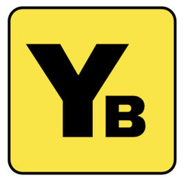 YELLOW BOARDS Yellow \Boards logo on a yellow back ground with a thin black frame