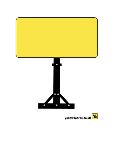 YELLOW BOARDS VILLAGE GOSSIP Yellow \BoardsON A STAND RECTANGLE
